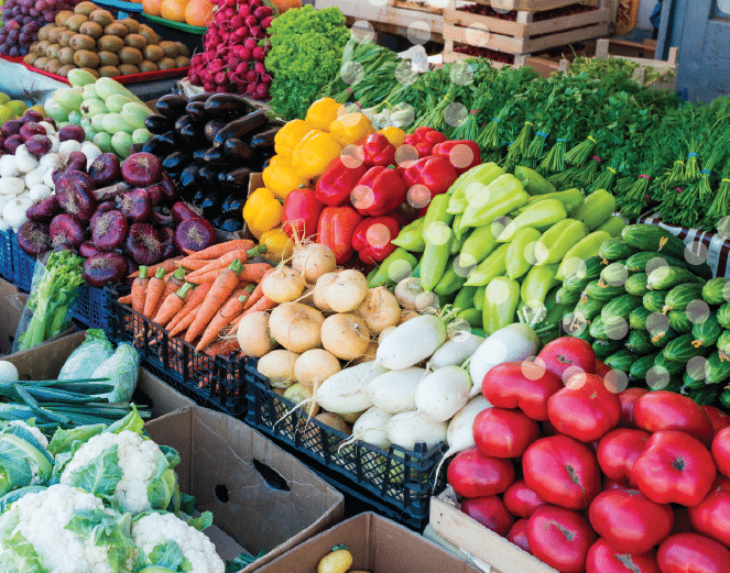 Organic produce stand.