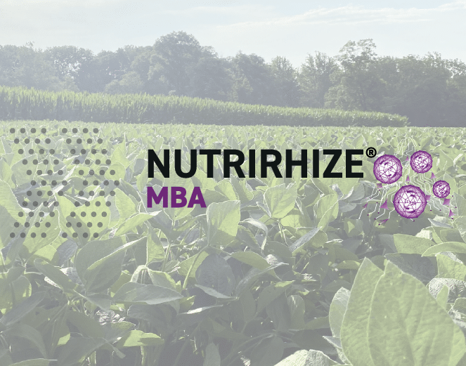 NUTRIRHIZE logo over farm field