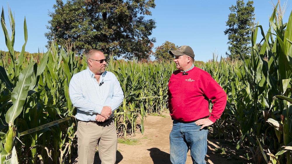 TIMAC AGRO Regional Sales Manager Thomas Engle and grower Billy Collins from Fair Weather Growers, CT