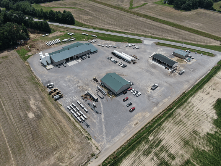 Aerial view of the Circle R unit, in Springerton Illinois.