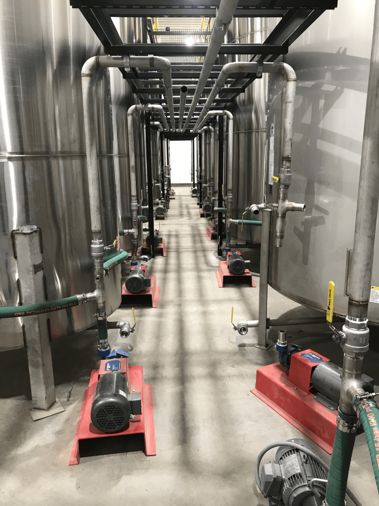 Liquid tanks in the Circle R unit, in Illinois.