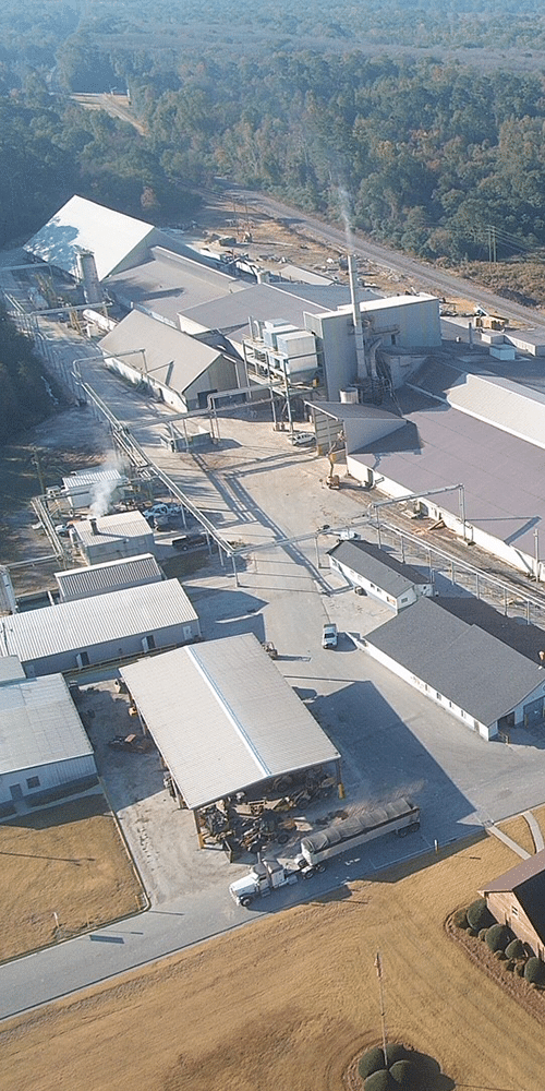 Aerial view of Rainbow Plant Food, in Americus GA