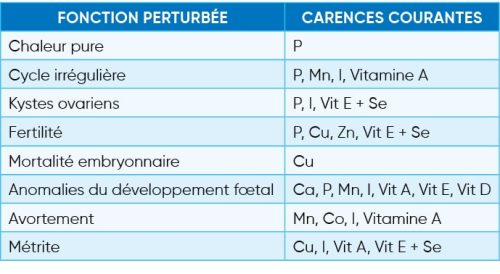 fertilite production animale
